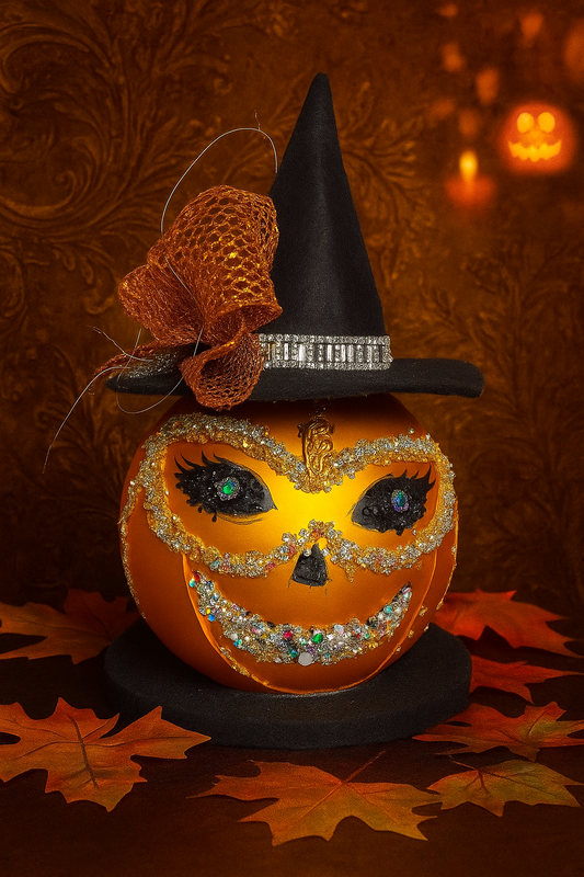 6" - JEWELED PUMPKIN MASQUERADE