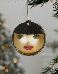 Natalie Sarabella 3.5” Ceramic Disc Ornaments