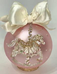 PINK CAROUSEL HORSE -NATALIE SARABELLA