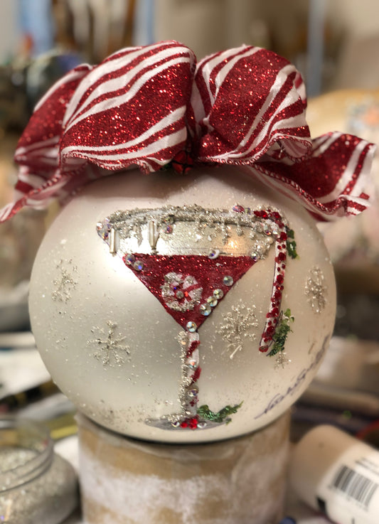 6" PEPPERMINT MARTINI