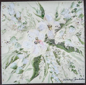 WHITE FLOWERS CARD